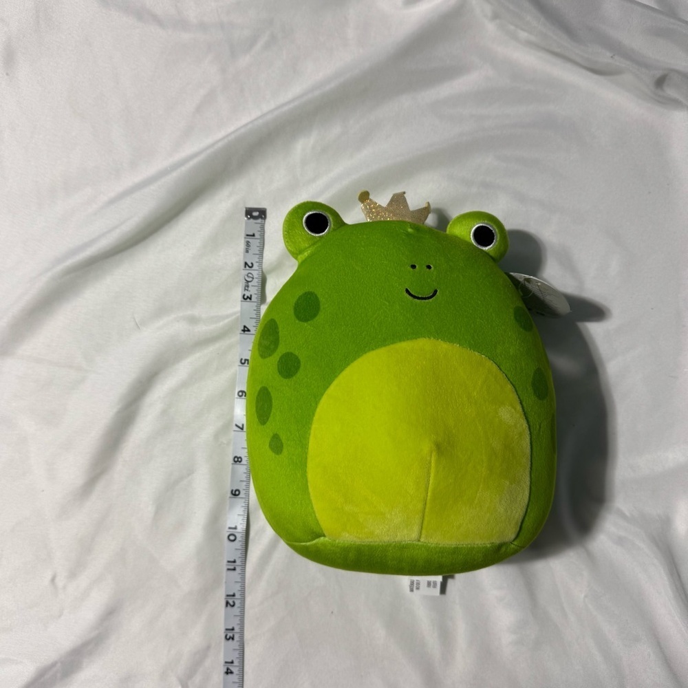 Squishmallows Baratelli Frog Prince 8” Plush NWT – Crowned Green Frog – Kellytoy - Picture 8 of 9